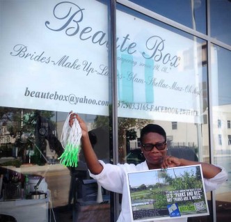 Lisa Scott of Beaute Box in Downtown Dayton supports David Esrati for Dayton City Commission